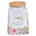 Christian Art Gifts Give Thanks Pink Ranunculus Glass Gratitude Jar 1 These. 5:8