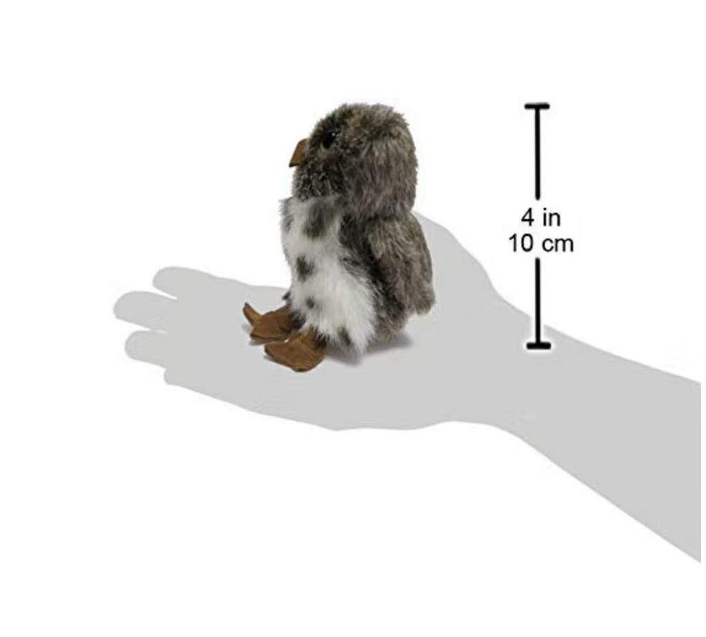 Folkmanis Spotted Owl Finger Puppet – Realistic Plush Wildlife Toy