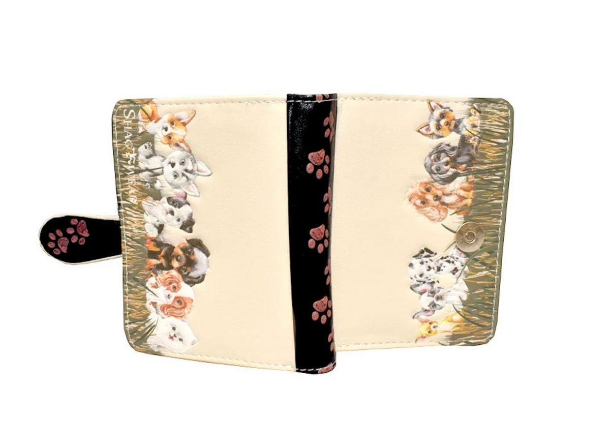 Shag Wear Puppy Love Wallet Beige 4.5"