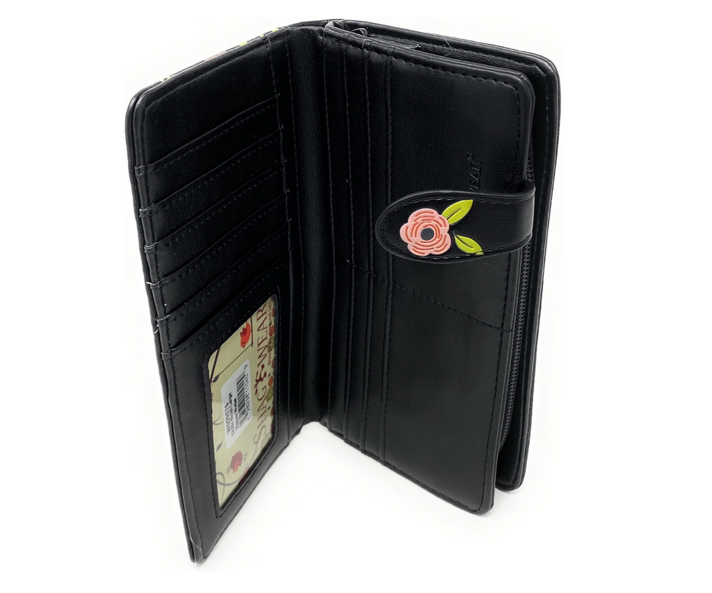 Shag Wear Chillin Sloth Wallet Black 7"