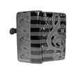 Shag Wear Musical Notes Wallet Black 7"