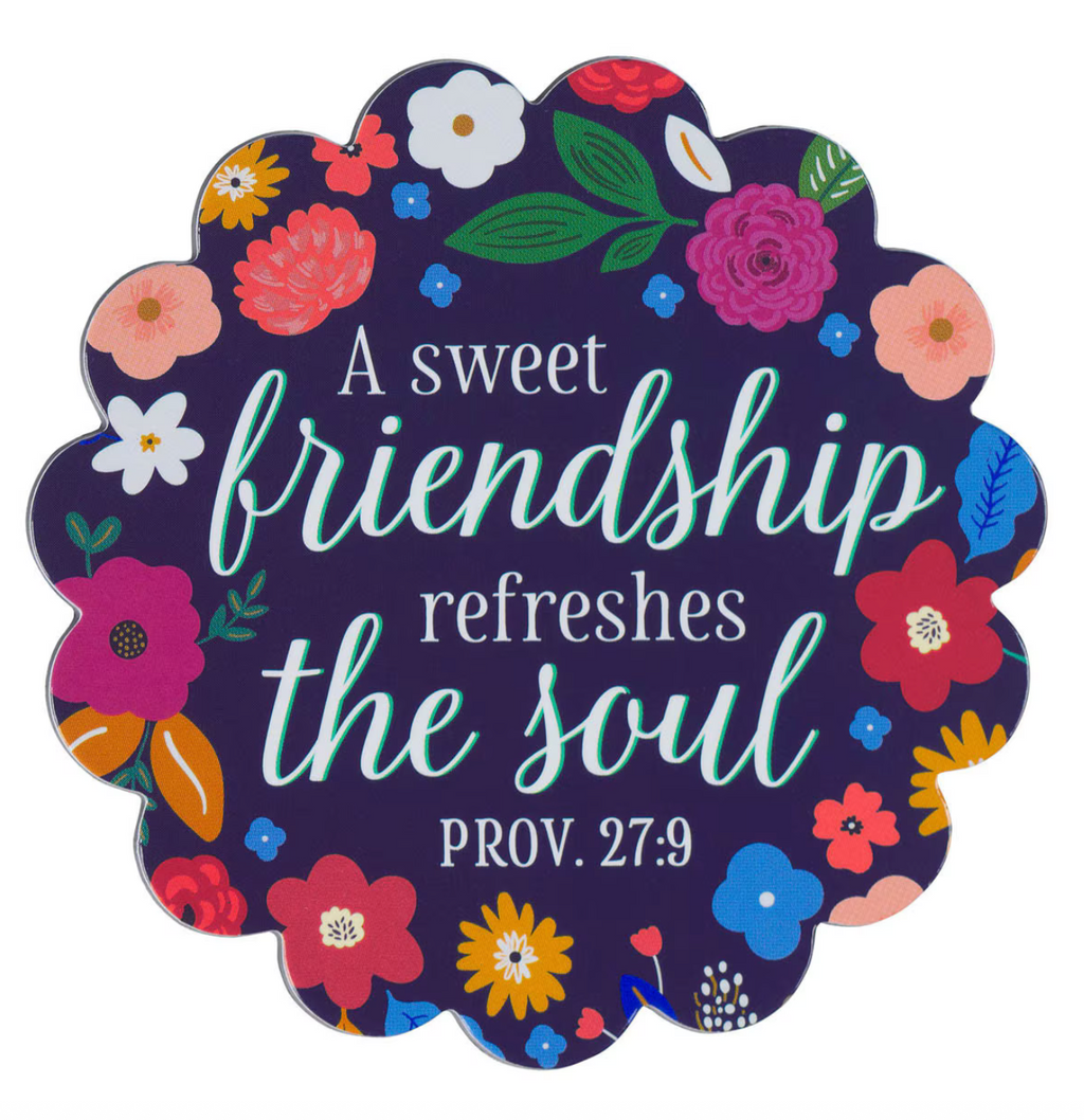 Christian Art Gifts Magnet Sweet Friendship (Proverbs 27:9)