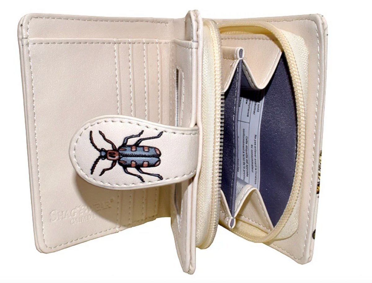 Shag Wear Insect Mania Small Wallet Beige 4.5"