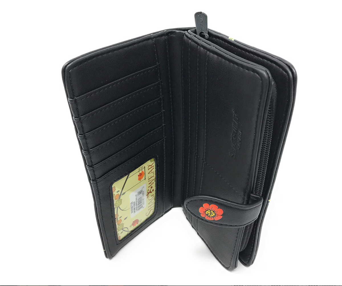 Shag Wear Gnome Forest Wallet Black 7"